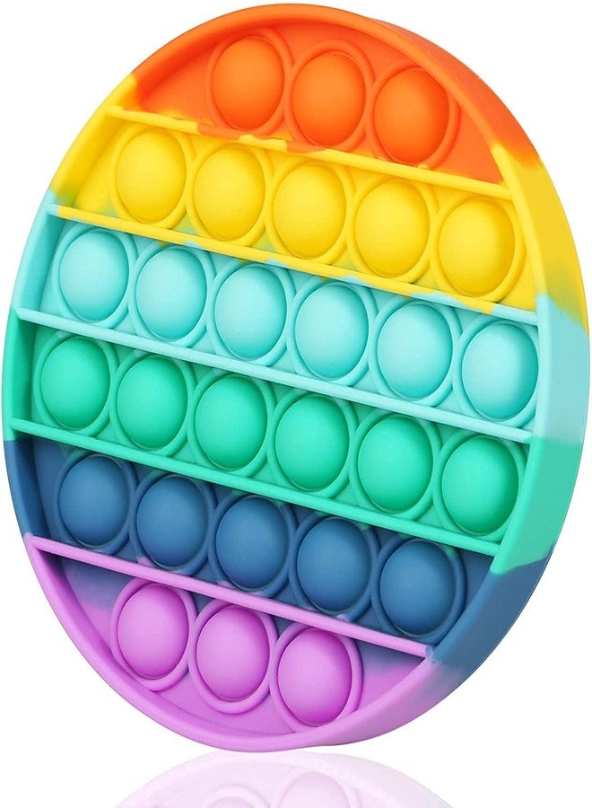 ZILLOQUIL Round Push Pop Bubble Sensory Fidget Toy Set,Pop It Push Pop Silicone -Relief Items Popper Fidget Educational Toys for Special Needs Toys, Family and Friends (Round Popit) - Image 3